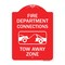 Signmission Fire Department Connection Tow Away Zone W/ Graphic, Red & White Alum Sign, 18" x 24", RW-1824-24024 A-DES-RW-1824-24024 - alternate 1